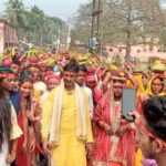 Inq Tmp 36 सुलतानगंज के किरणपुर गांव के शिव मंदिर से कलश शौभा यात्रा निकाला गया।।