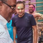 Inq Tmp 35 विधायक डॉ.प्रो.ललित नारयण मंडल के आवास पर होली मिलन समारोह।।