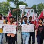 Inq Tmp 37 बढ़ती महंगाई और आरक्षण के आक्रोश में आॅल इंडिया स्टुडेंट्स फेडरेशन के द्वारा शांतिपूर्ण आंदोलन