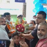 Inq Tmp 31 सुलतानगंज शहर मे टाउन बाजार मॉल का उदघाटन विधायक व थानाध्यक्ष ने संयुक्त रुप से फिता काट कर किए।।।