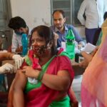 Inq Tmp 37 कोविड 19 के तहत जदयु नगर व्यवसायिक. प्रकोष्ठ के नगर अध्यक्ष रमण झा ने तीन सौ लोगों को टिका दिलवाएं।।।