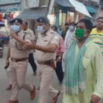 Inq Tmp 36 आगमी पंचायत चुनाव को लेकर डीएसपी डॉ.गौरव कुमार ने नगर मे किए फ्लैग मार्च।।।
