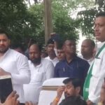 Inq Tmp 37 तारापुर विधानसभा क्षेत्र के राजद प्रत्याशी अरुण साह के जीत के लिए संग्रामपुर बाजार मे पुर्व उपमुख्यमंत्री तेजस्वी यादव ने किए सभा को संम्बोधित।।