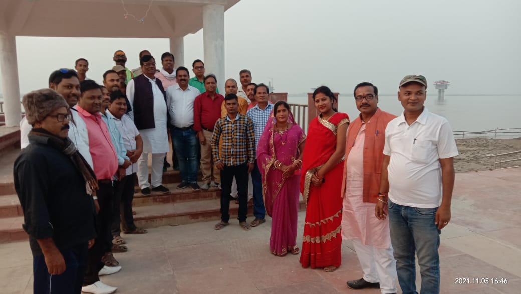 सुलतानगंज छठ घाट का निरक्षण करने पहुचे विधायक ।। 2 IMG 20211106 WA0008