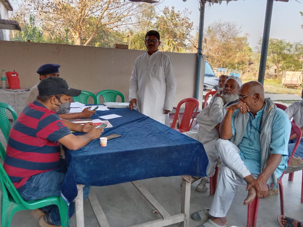 होली एवं शब-ए-बरात को लेकर थाना परिसर में शांति समिति की बैठक आयोजित 4 IMG 20220313 WA0008