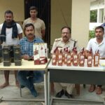 बिहपुर पुलिस ने भ्रमरपुर में छापेमारी कर कुल 32 बोतल की मात्रा-15.750 लीटर शराब जप्त किया ।। InquilabIndia