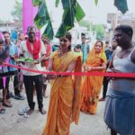 Inq Tmp 33 गनगनिया पंचायत के दुर्गा स्थान प्रागण मे चार दिवसीय महायज्ञ का उदघाटन जिला परिषद सदस्या आशा जयसवाल ने फिता काट कर किये।