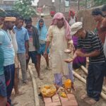 मसदी पंचायत के मसदी गांव मे कली मंदिर निर्माण कार्य का हुआ शुभारंभ।