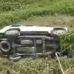 Inq Tmp 36 अगुआनी गंगा घाट जा रही स्कॉर्पियो पलटने से कई लोग जख्मी