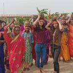 Inq Tmp 30 बाथ गांव मे भागवत कथा को लेकर अजगैबीनाथ धाम से निकाली गई भव्य कलश शोभायात्रा।
