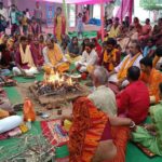 Inq Tmp 33 बाथ गांव मे भागवत कथा के अंतिम दिन कलश विर्सजन. शोभायात्रा धुमधाम से निकाला गया।