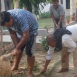 Inq Tmp 30 बिहपुर थाना प्रभारी ने थाना परिसर में चलाया सफाई अभियान ।। Inquilabindia