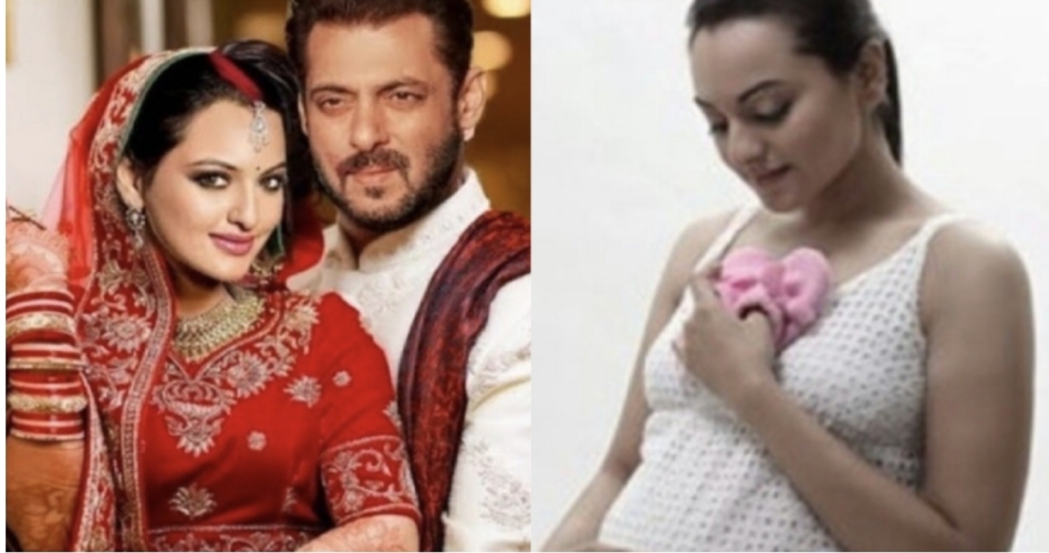 बॉलीवुड (BOLLYWOOD) की दबंग गर्ल कही जाने वाली एक्ट्रेस सोनाक्षी सिन्हा का बेबी बंप साफ नजर आ रहा क्या बनने वाली है सलमान के बच्चे की माँ। 4 Sonakshi Sinha & Salman Khan