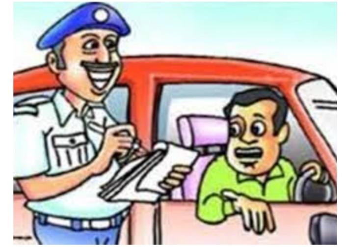 जाह्नवी चौक पर पुलिस ने वाहन जांच अभियान चला कर वसूल किया ₹6000 जुर्माना । Screenshot 2023 0412 215459