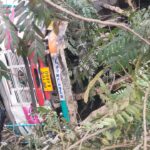 ओवरटेक करने के चक्कर मे आलू लदा ट्रक पलटा, बाल बाल बचे चालक