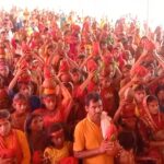 नौ दिवसीय श्रीराम कथा को ले निकाली गई भव्य कलश शोभायात्रा