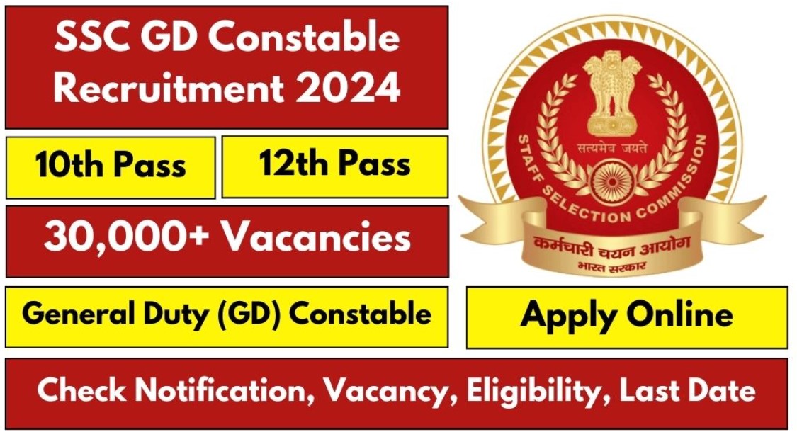 SSC GD Constable Recruitment 2024 : SSC GD कॉन्स्टेबल भर्ती का पेपर कैसा होगा? 39000 से अधिक पदों पर होगी बहाली. 2 SSC GD Constable Recruitment 2024