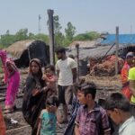 Inq Tmp 38 बिहपुर में कोसी कटाव विस्थापितों की झोपड़ियों में लगी आग, कई परिवार प्रभावित