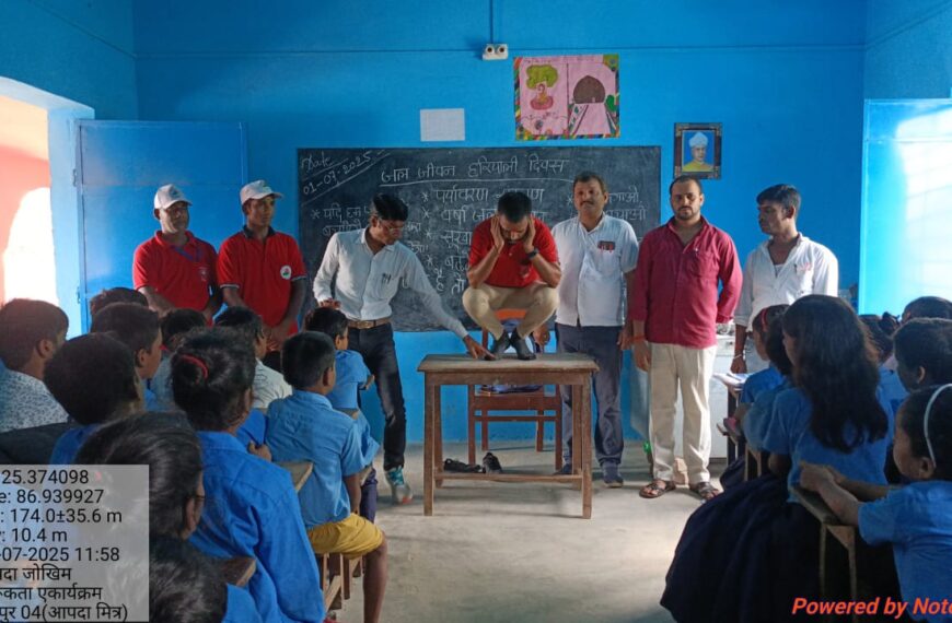 Inq Tmp 37 सोनबरसा में गूंजी आपदा जागरूकता की…