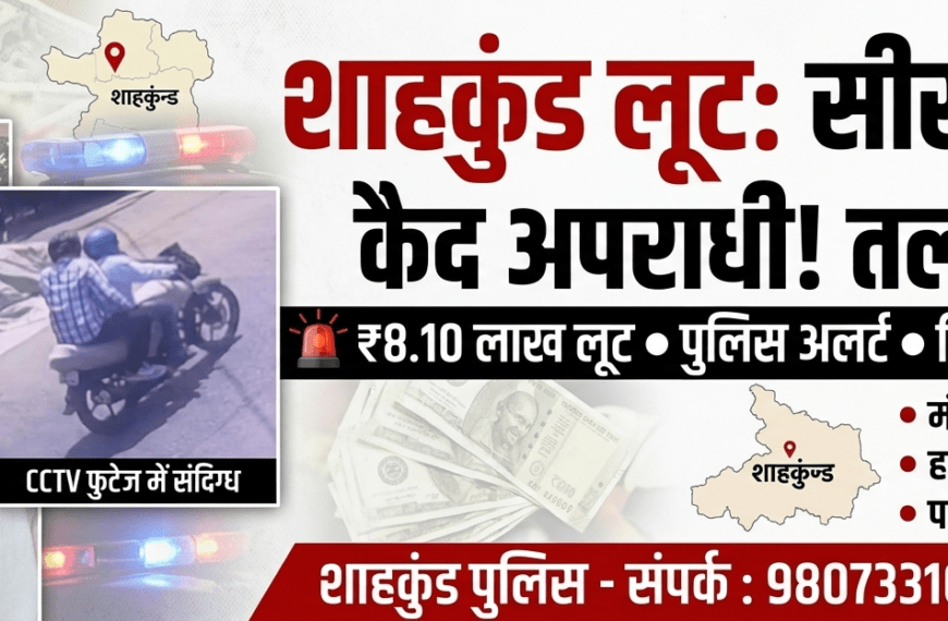 Inq Tmp 39 शाहकुंड में दिनदहाड़े 8.10 लाख की लूट, हथियार के बल पर पेट्रोल पंप मालिक से नकदी छीनी