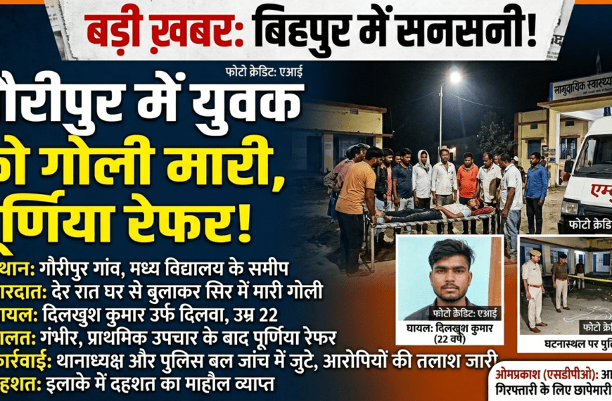 Inq Tmp 43 गौरीपुर में युवक को गोली मारकर…