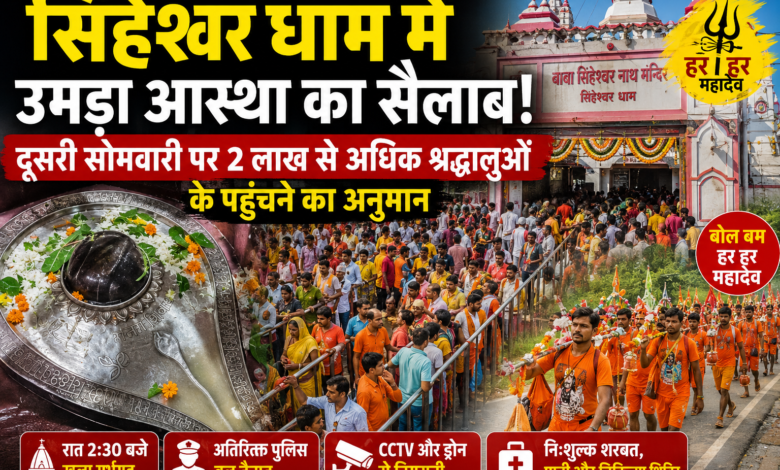सिंहेश्वर धाम में उमड़ा आस्था का सैलाब, दूसरी सोमवारी पर 2 लाख से अधिक श्रद्धालुओं के पहुंचने का अनुमान 1 file 00000000c43c82119312598f63b34bcf