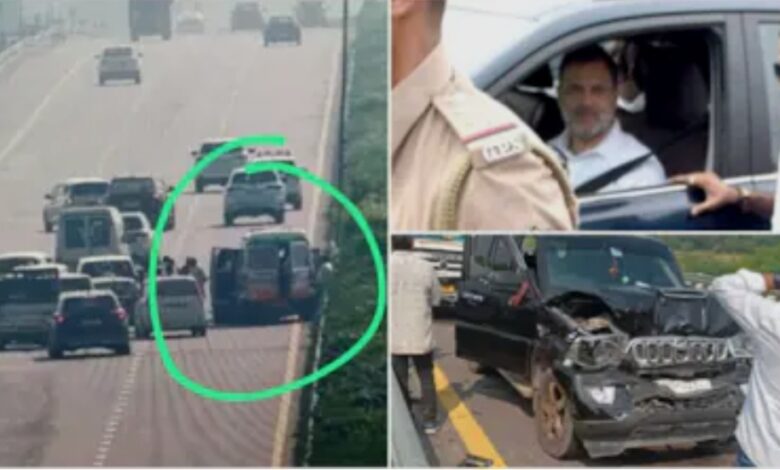 राहुल गांधी के काफिले की गाड़ियां टकराईं, पूर्वांचल एक्सप्रेसवे पर हादसा 1 Screenshot 20261026 110714 Chrome
